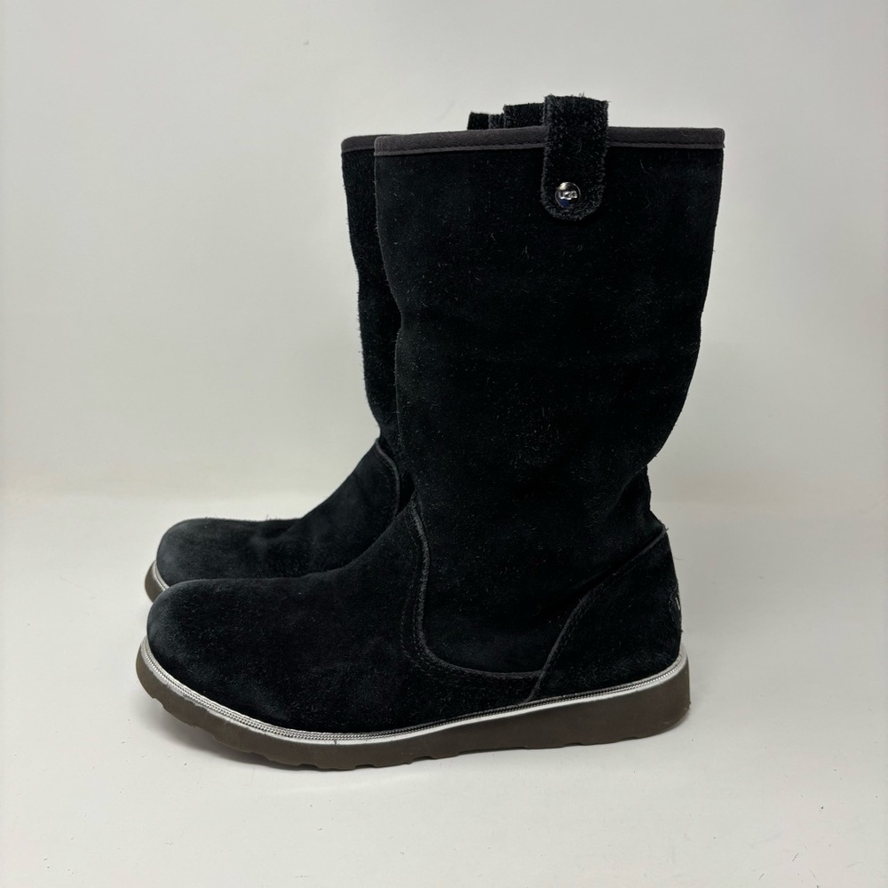 UGG Australia Callie Black Suede Boots Size 6 - Picture 2 of 13